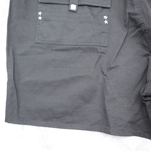 Casual Short Womens 3X Black Classic Cargo Pockets Belted Button Zip Bottoms - Picture 13 of 14